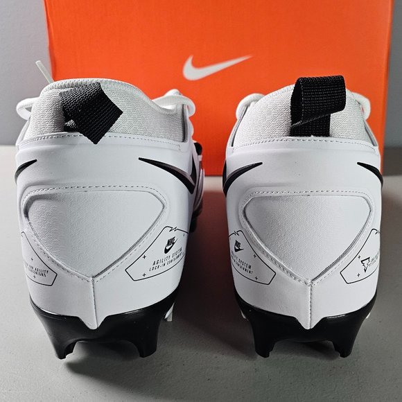 Nike Alpha Menace Pro 3 Mid Men's Football Cleats White Black CT6649-100 - Picture 5 of 9